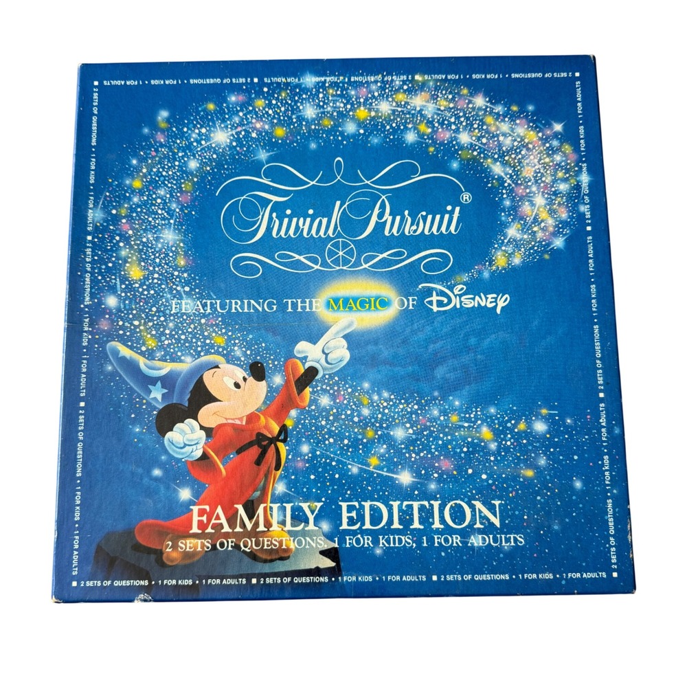 Trivial Pursuit Featuring the Magic of Disney Family Edition Board Game Vintage
